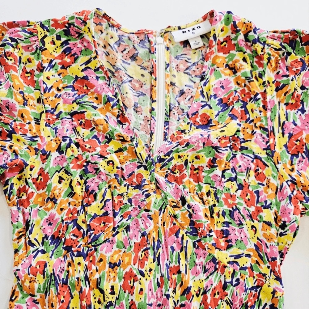 RIXO Multicolor Floral Dress